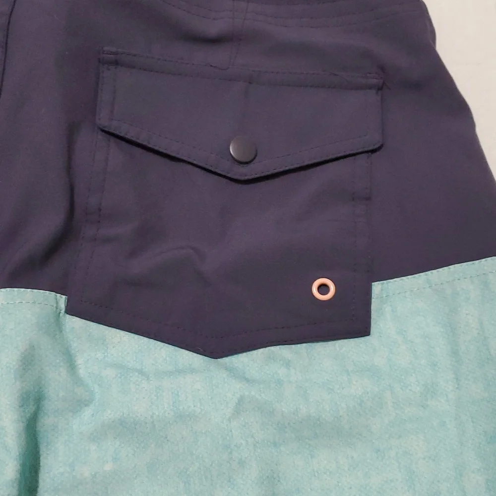 Old Navy Californis Colorblock Boardwalk Surfer Swim Shorts 34